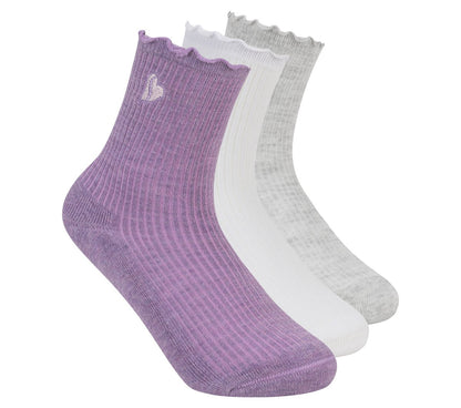 Skechers Kids | 3 Pack Kids Ankle Lettuce Socks